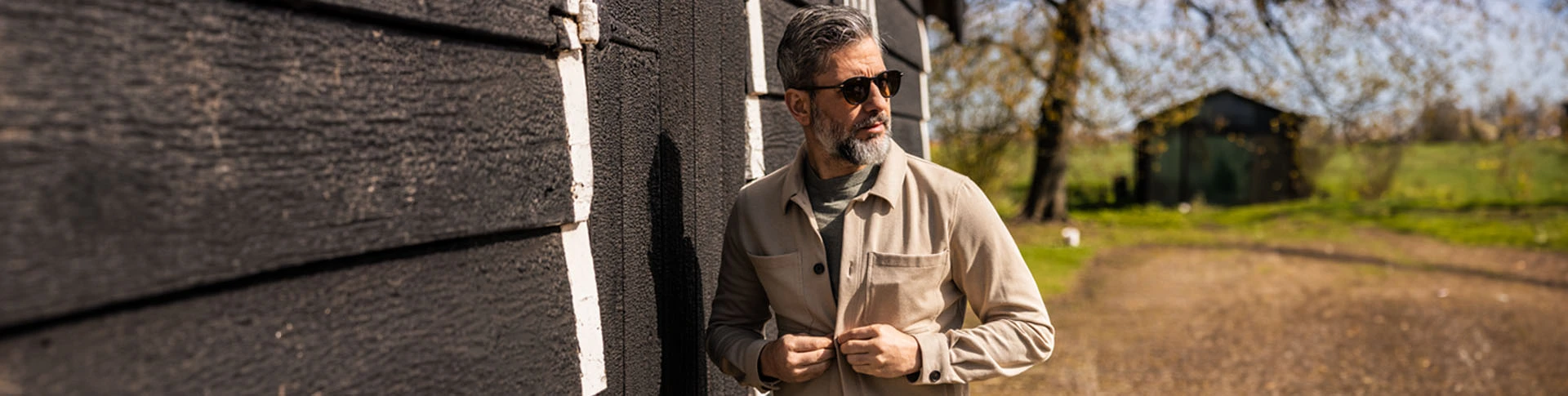 Herfstkleding mannen hoofdbanner