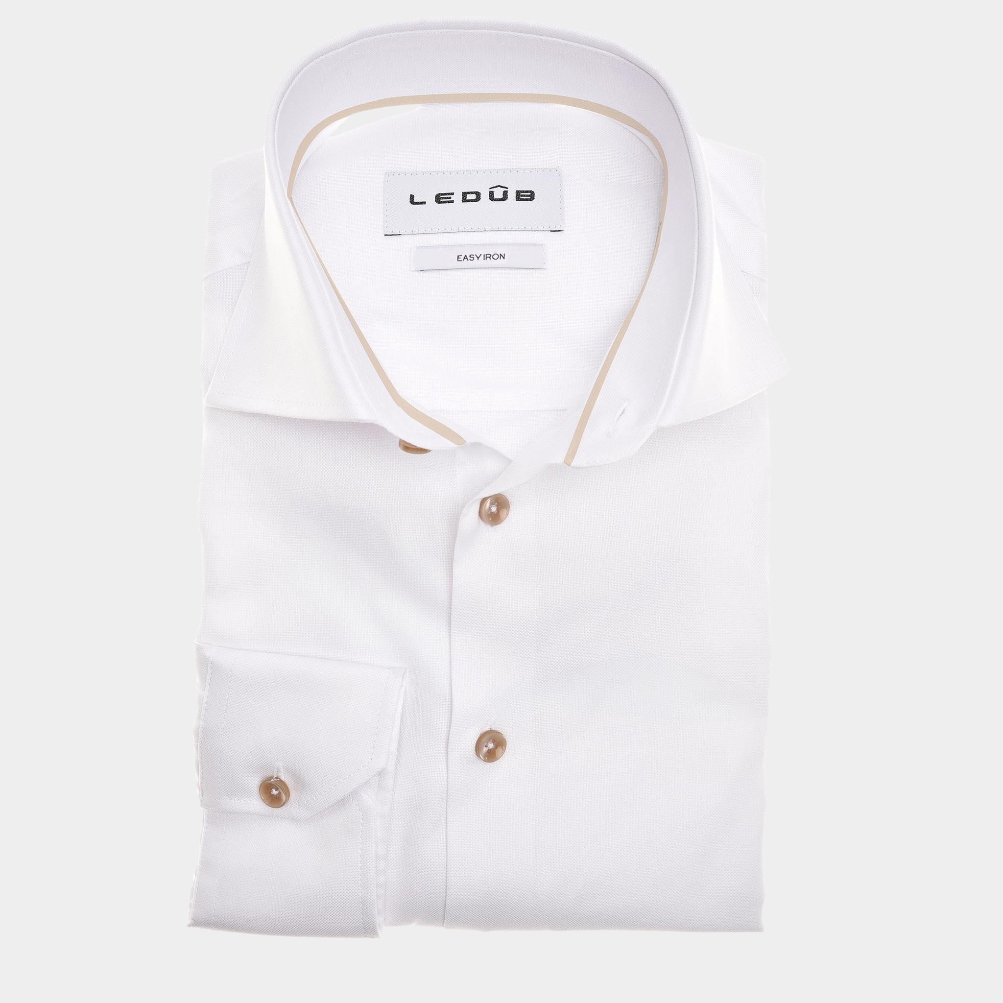 Ledub Business hemd lange mouw Wit  0142827/910-000-000