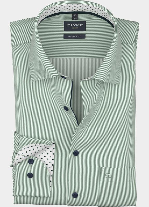 Olymp Zakelijk overhemd heren Groen Luxor 122814/45