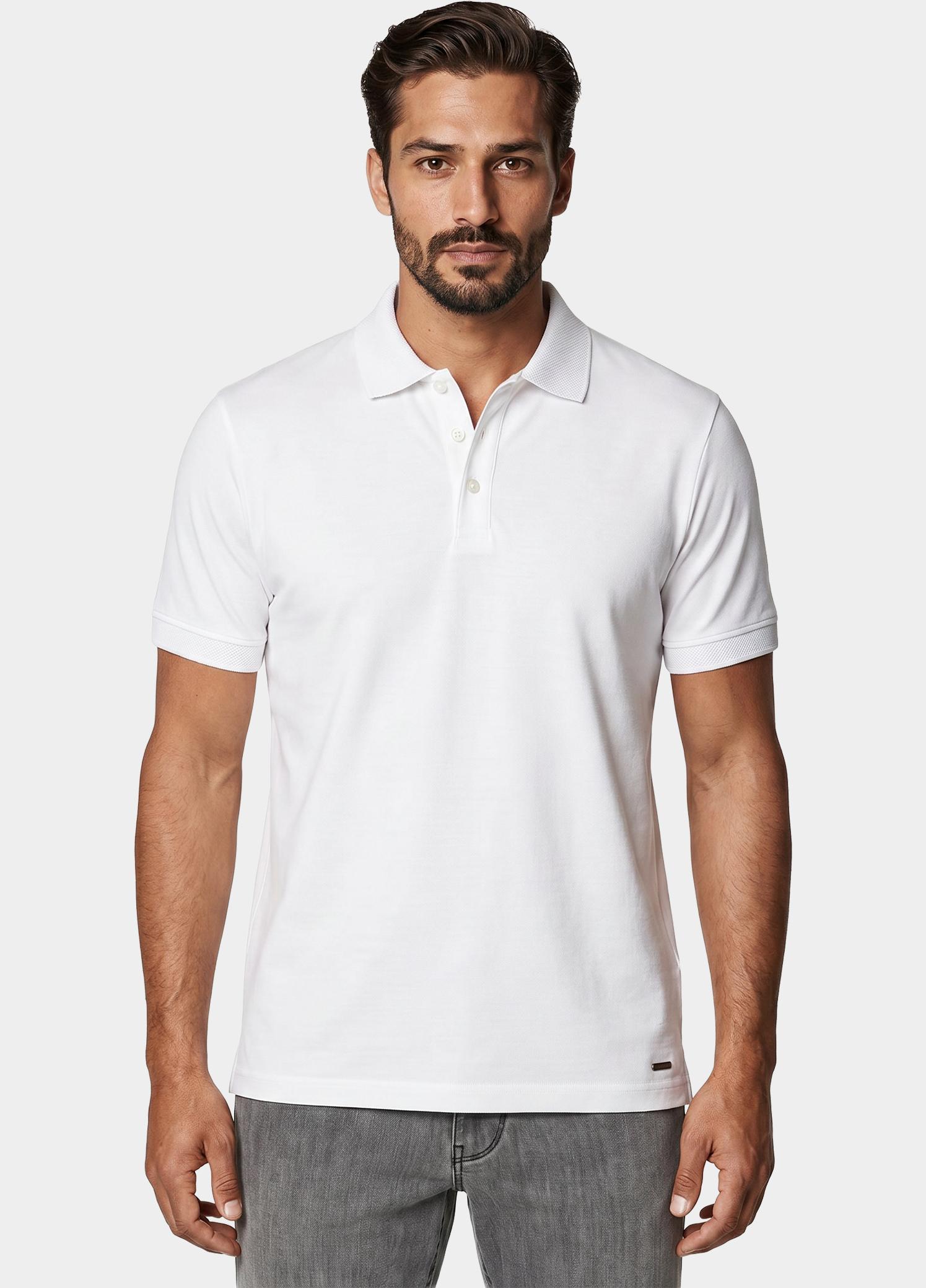 Scotland Blue Polo heren Wit Boris Polo SPE25108BO40SB/100 white