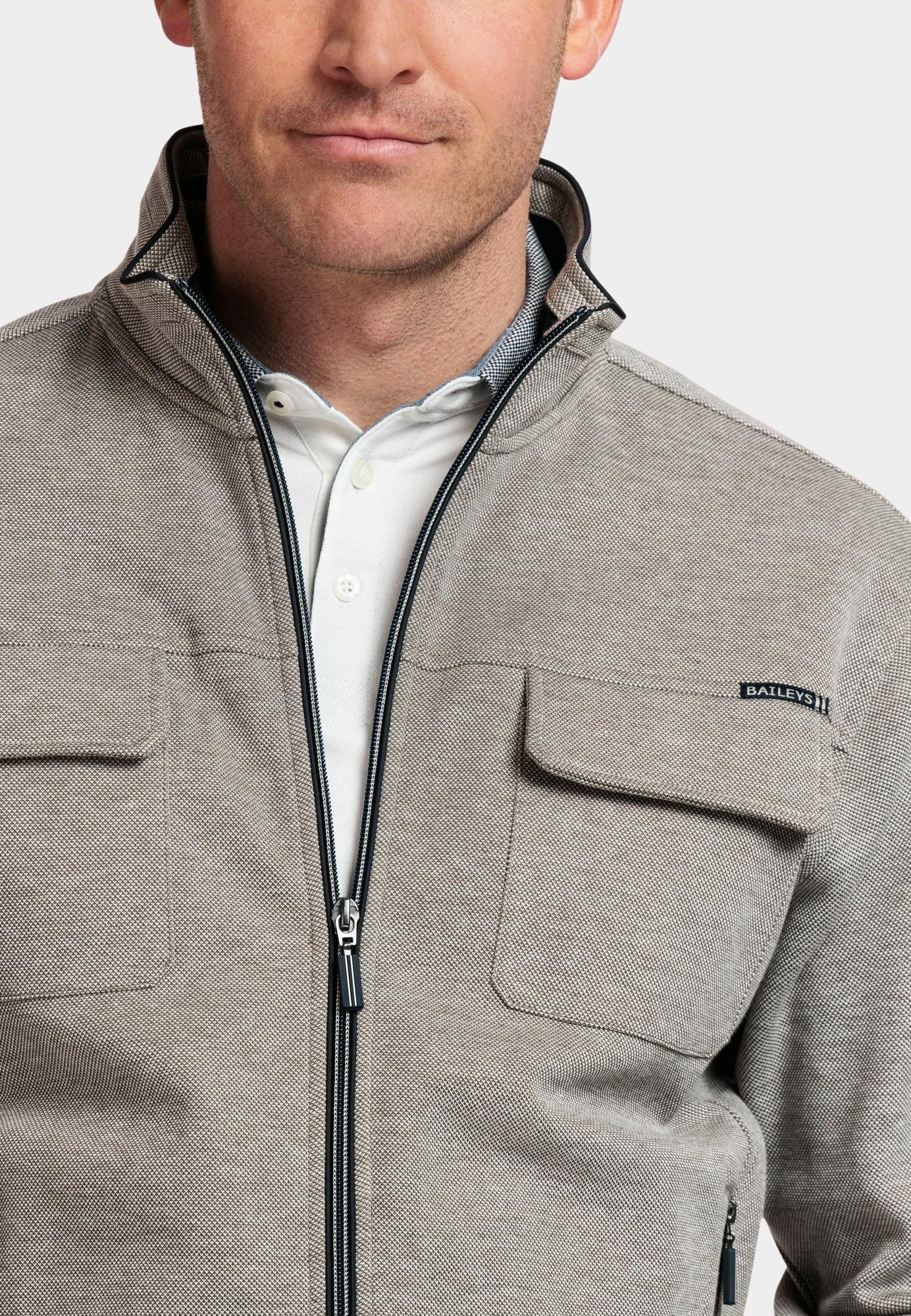 Baileys Vest Groen Sweat Cardigan Zip  2-tone Ox 412245/75