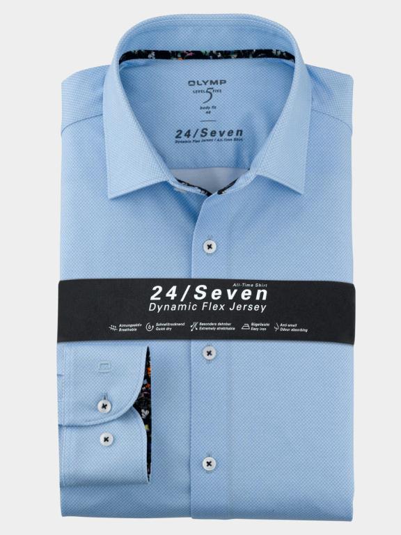 Olymp Business hemd lange mouw Blauw 2014/74 Hemden 201474/11