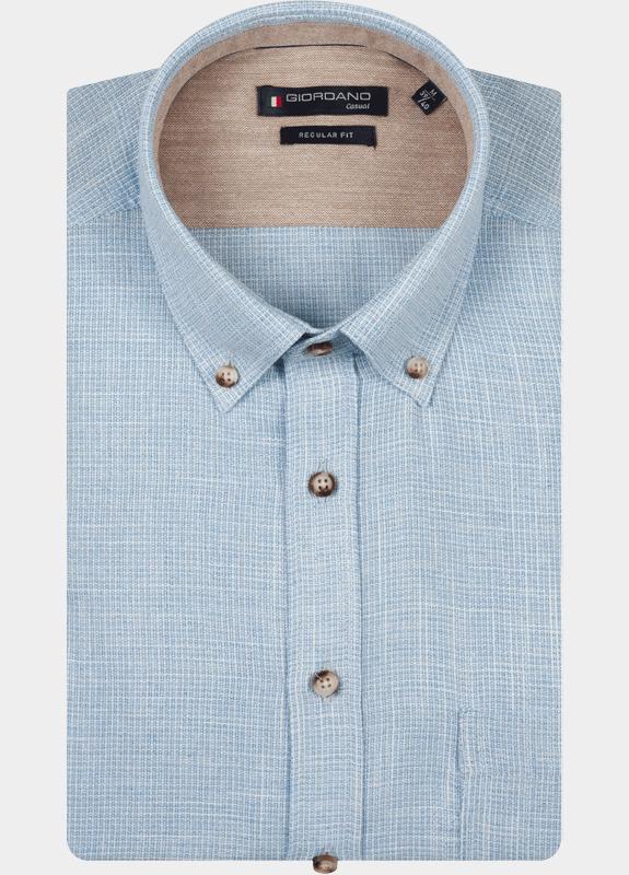 Giordano Overhemd heren Blauw Ivy Long Sleeve Button Down S 617110/61