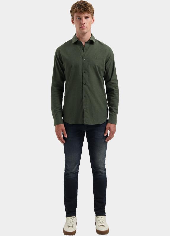 Dstrezzed Casual hemd lange mouw Groen DS_Olav Shirt 303762-AW25/562