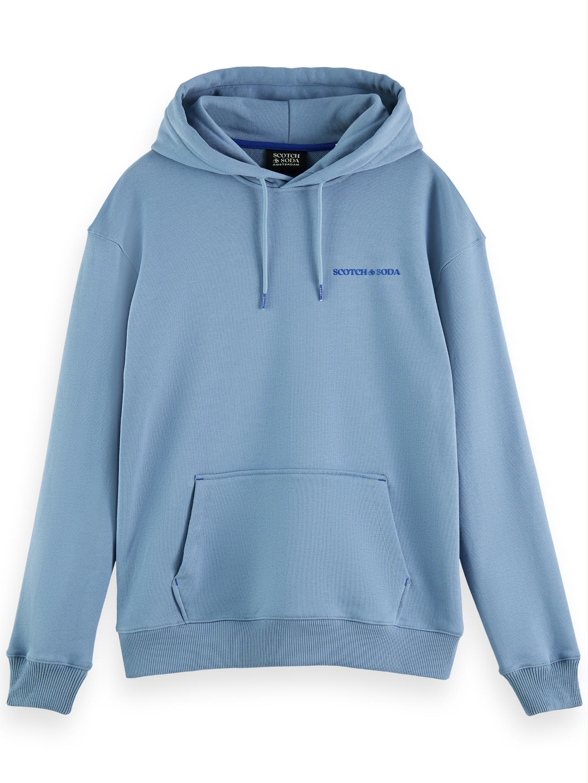 Scotch & Soda Sweater Blauw Unisex Hoodie in Organic Cotto 168485/4855