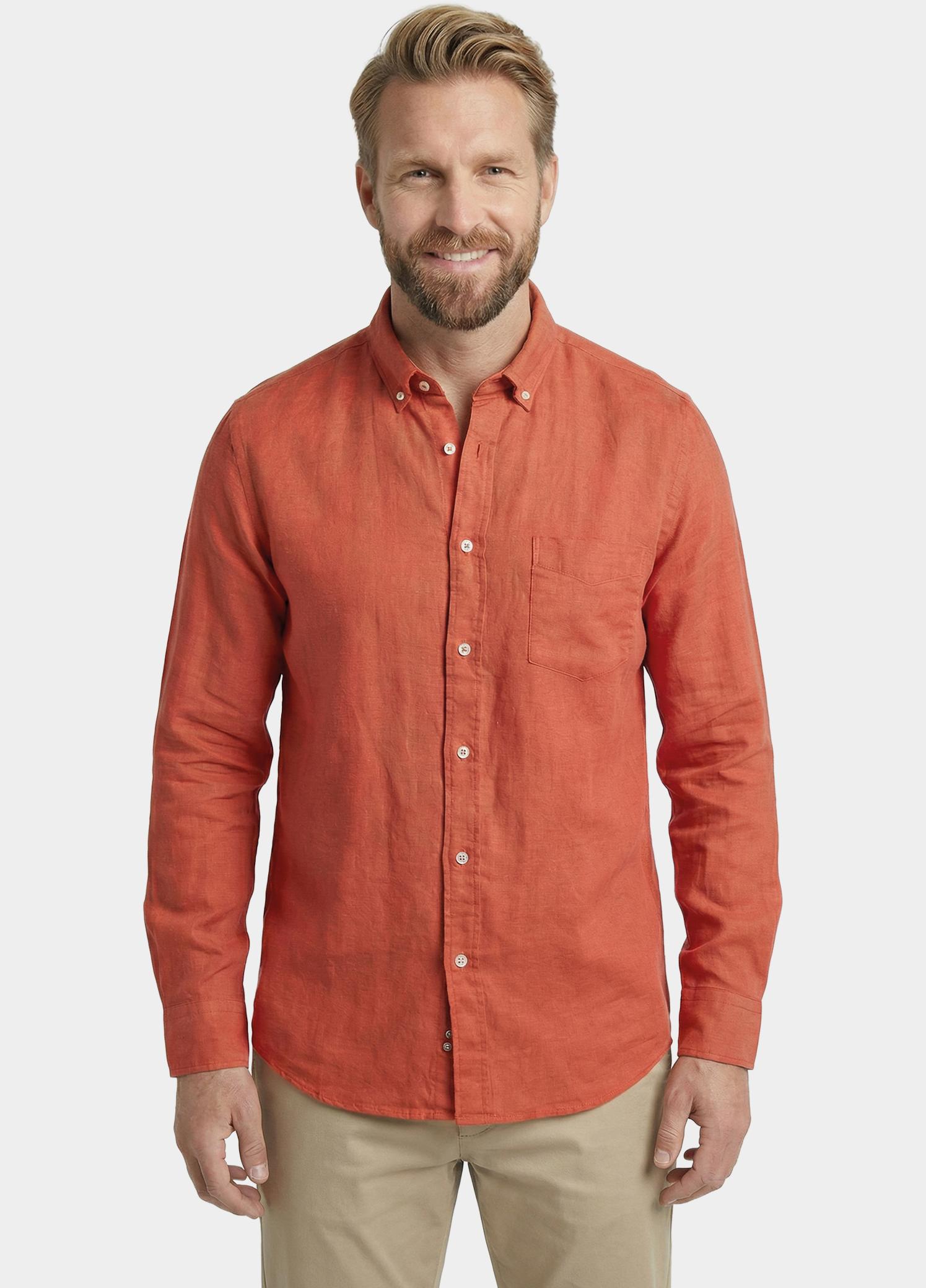 Giordano Overhemd heren Roze Ivy Long Sleeve Button Down S 617009/31