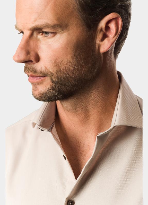 Ledub Business hemd lange mouw Bruin  0143350/630-630-000