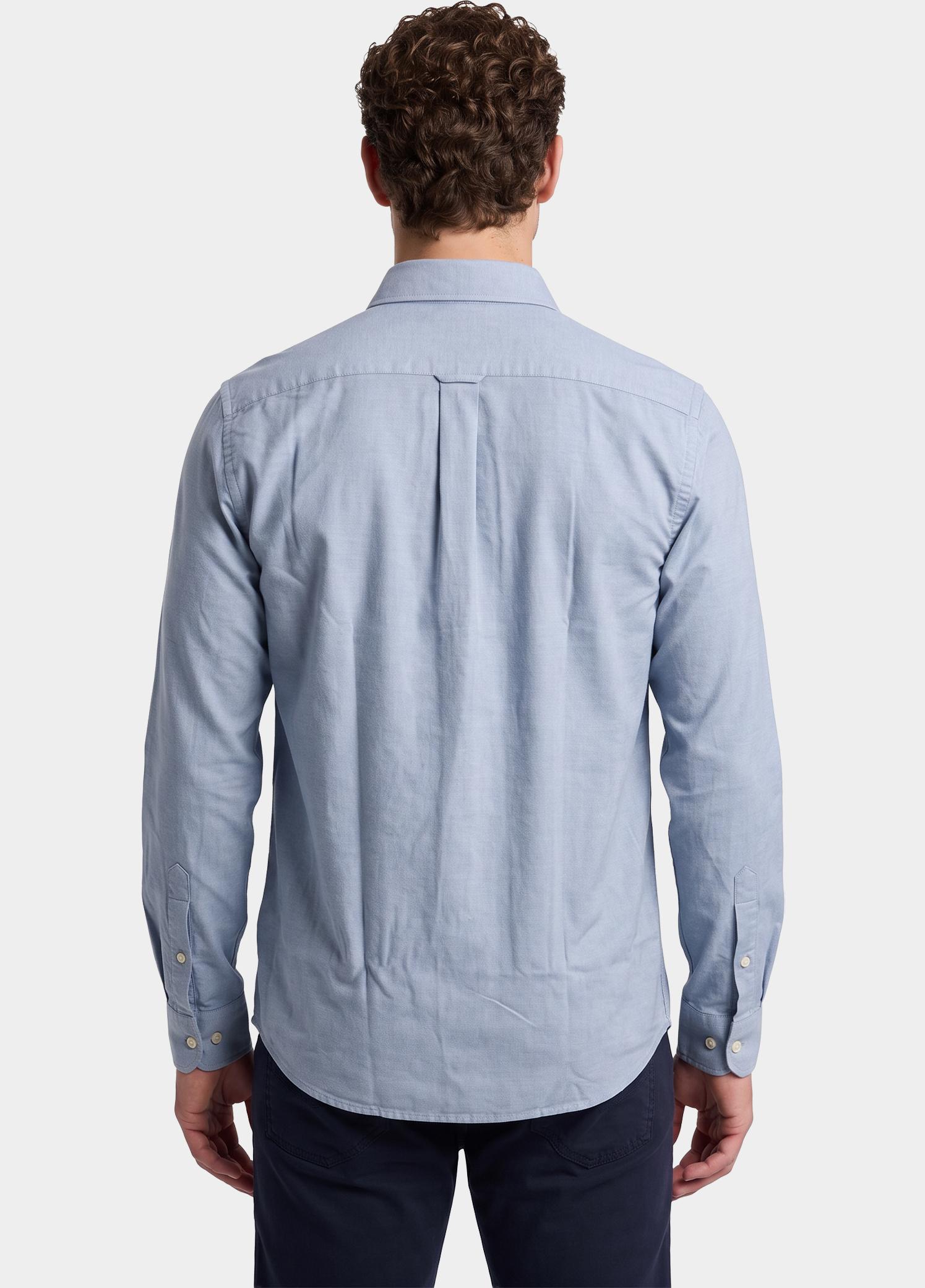 Born With Appetite Overhemd heren Blauw Wyatt Fake Indigo Shirt Ws Ls BWA26307WY16/4020