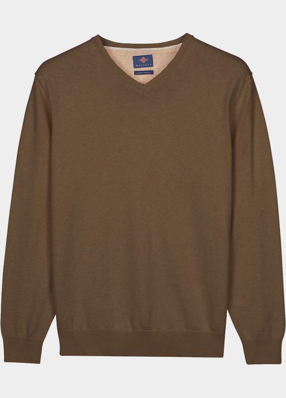 Baileys Pullover heren Bruin V-Neck Pullover with low powe 618100/875