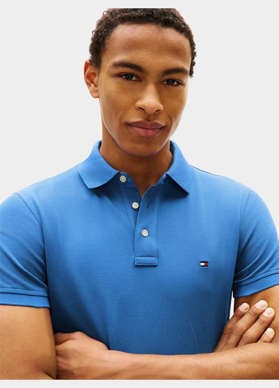 Tommy Hilfiger Polo korte mouw Blauw 1985 SLIM POLO MW0MW17771/C4U