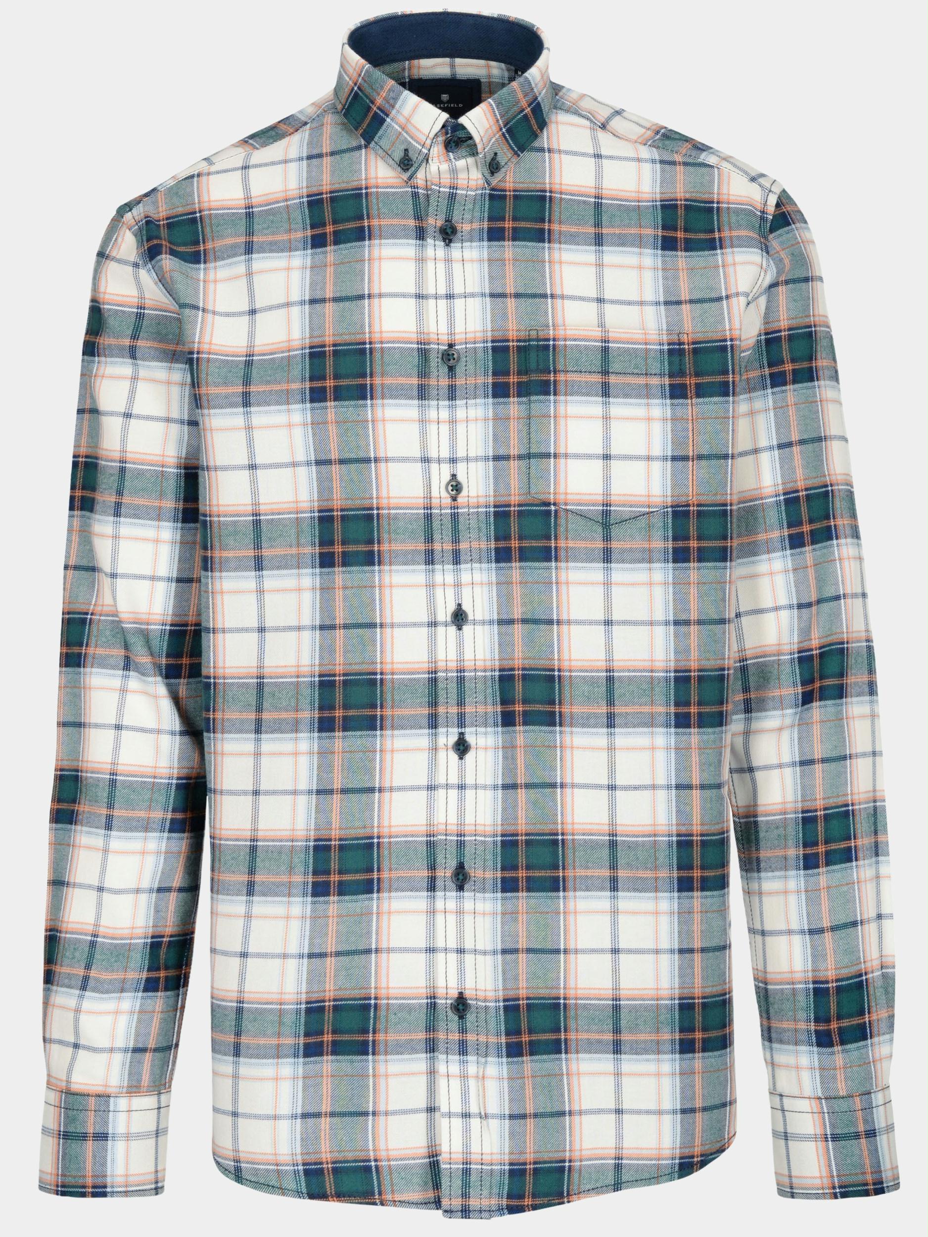 Basefield Casual hemd lange mouw Groen He.-Freizeithemd 1/1 219017478/505