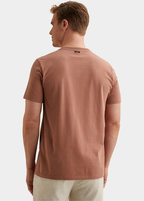 Vanguard T-shirt korte mouw Bruin Short sleeve r-neck cotton el VTSS2604532/8202