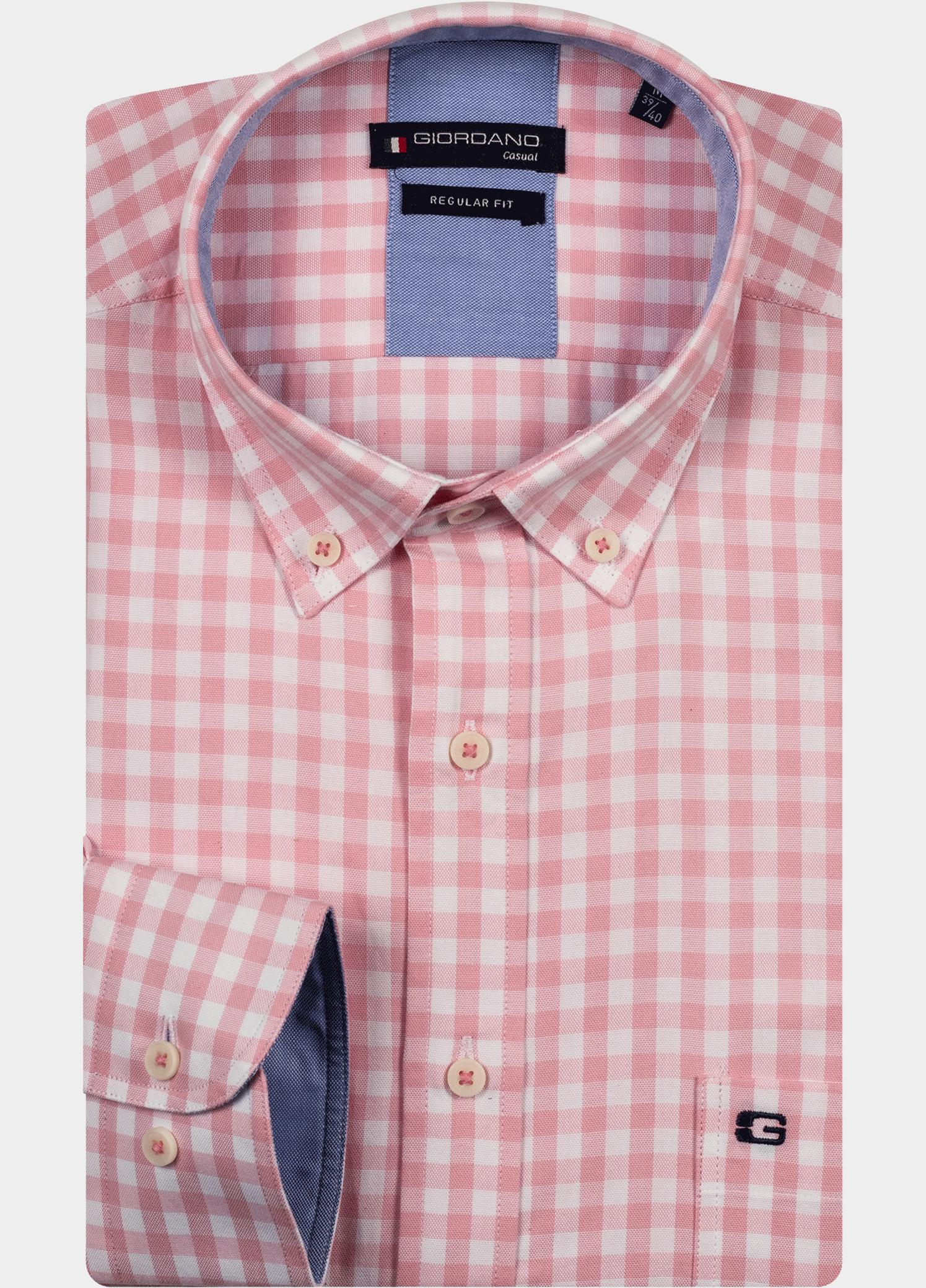 Giordano Overhemd heren Roze Ivy long sleeve button down o 517330/50
