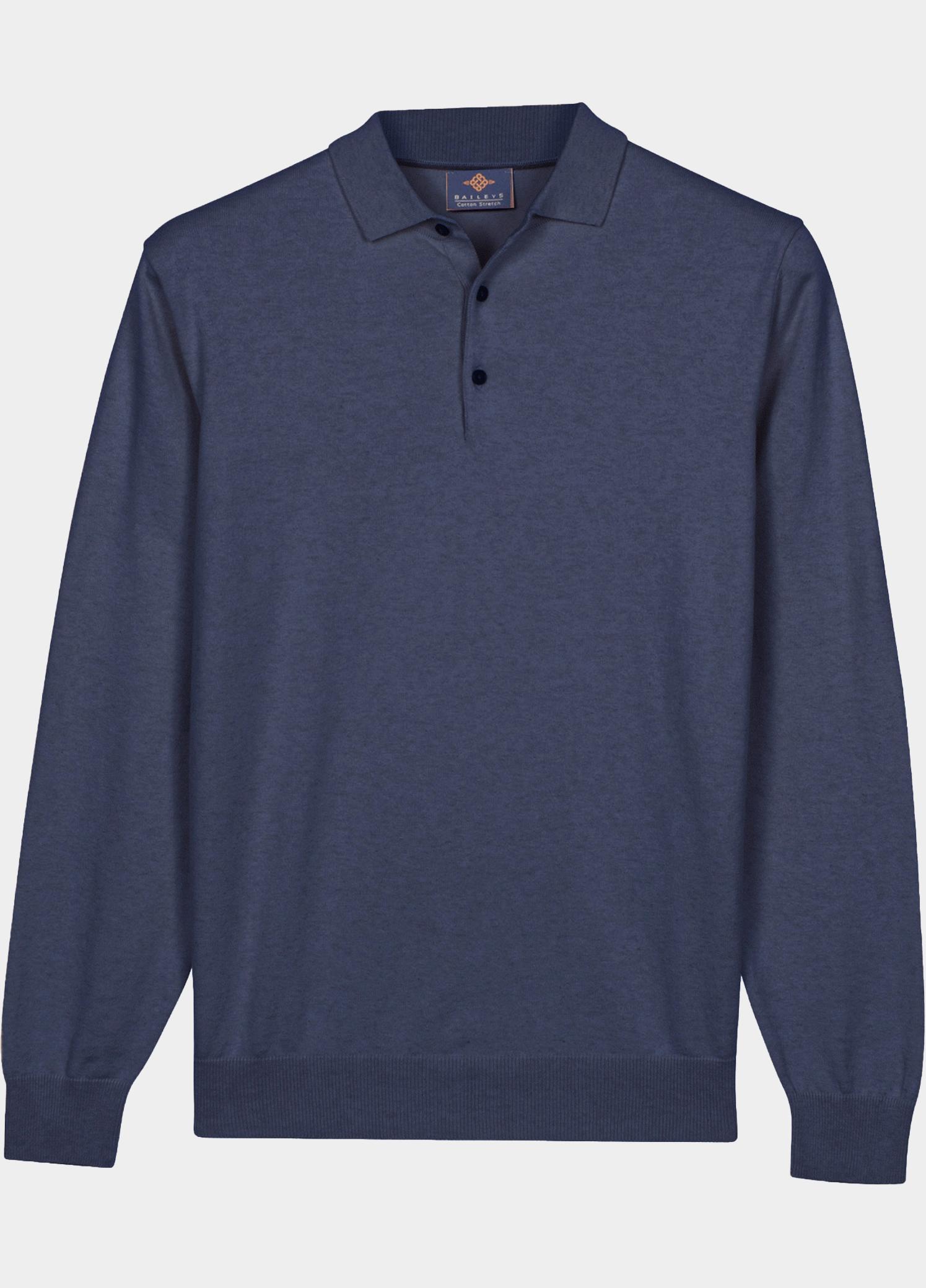 Baileys Polo lange mouw Blauw Polo Pullover Long Sleeves -p NOS8300/675