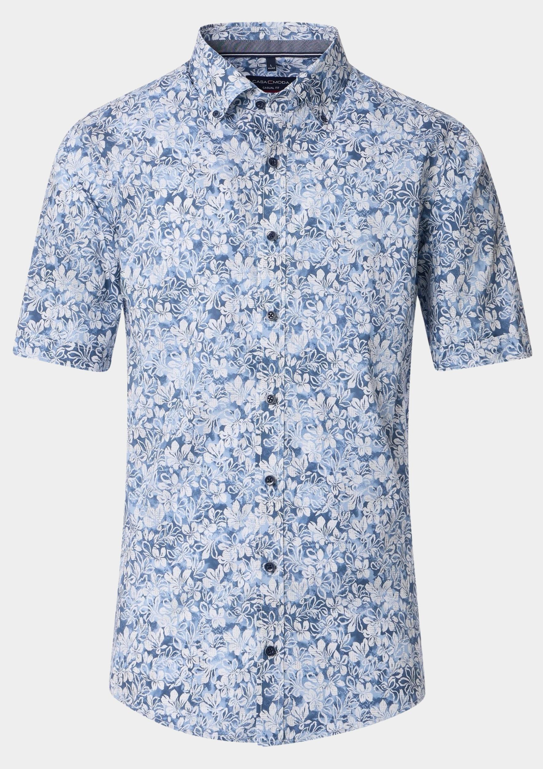 Casamoda Casual hemd korte mouw Blauw B.D. Casual Fit 1/2Arm 954393200/100