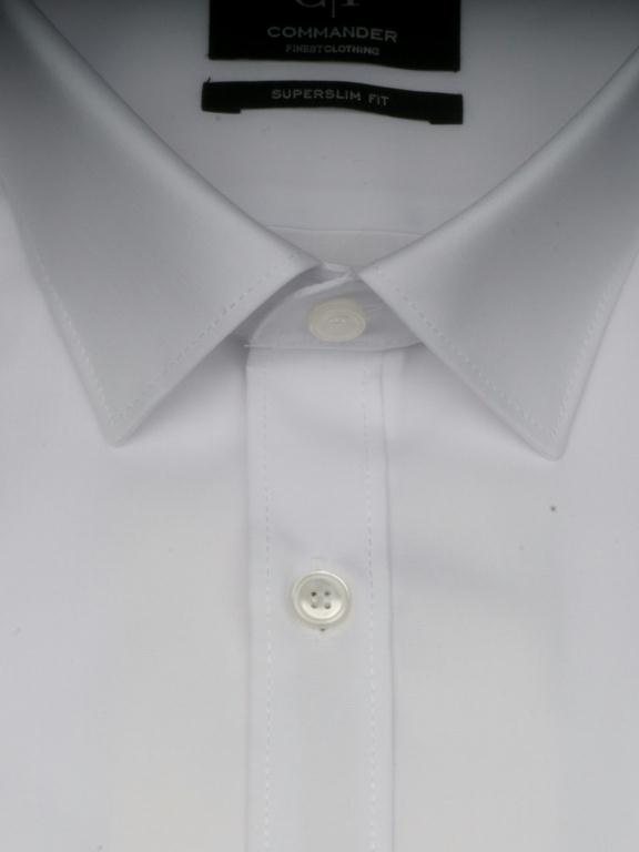 Commander Business hemd lange mouw Wit overhemd wit super slim fit 213010323/100