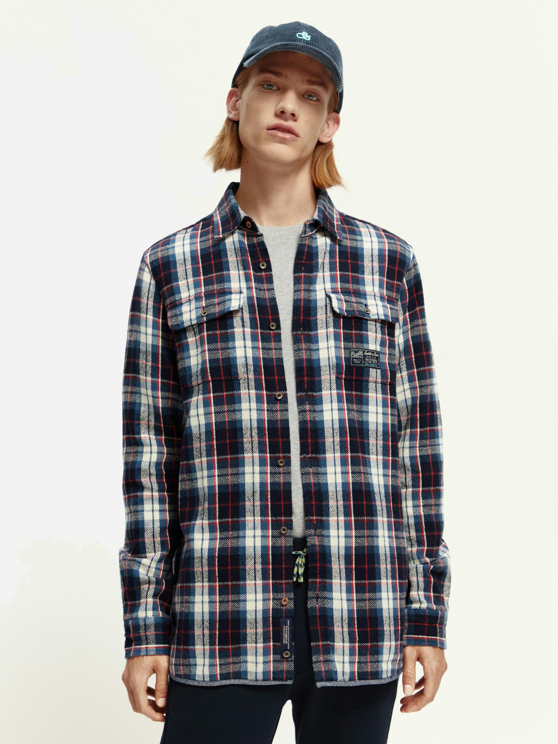 Scotch & Soda Casual hemd lange mouw Multi Regular fit mid-weight cotton 169068/0217