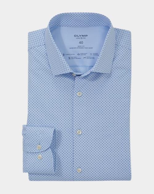 Olymp Business hemd lange mouw Blauw Level Five 074864/11