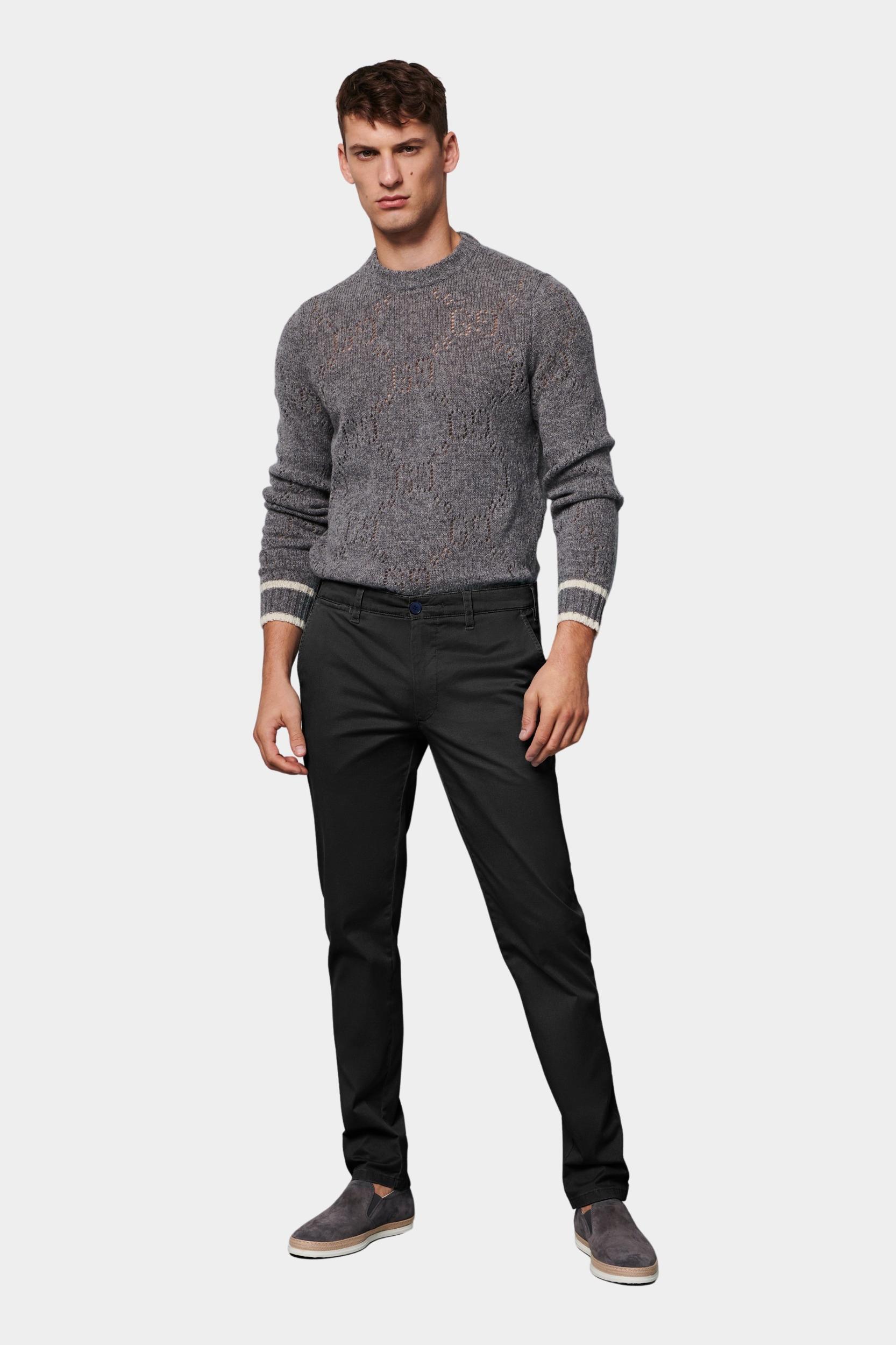 Meyer Katoenen Broek Zwart CHINO Art.9-6001 3649600100/09
