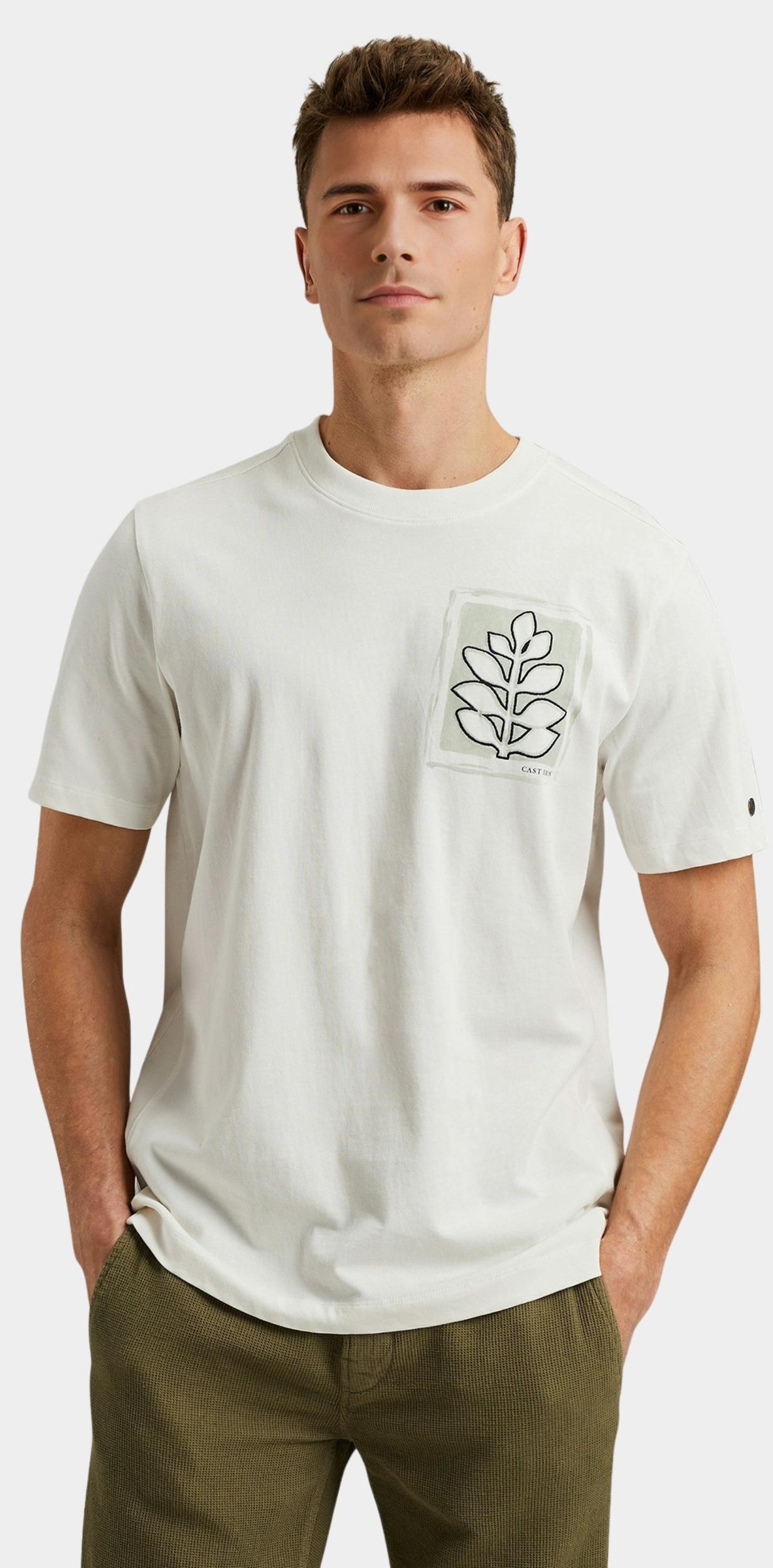 Cast Iron T-shirt korte mouw Wit Short sleeve r-neck regular f CTSS2505586/7002