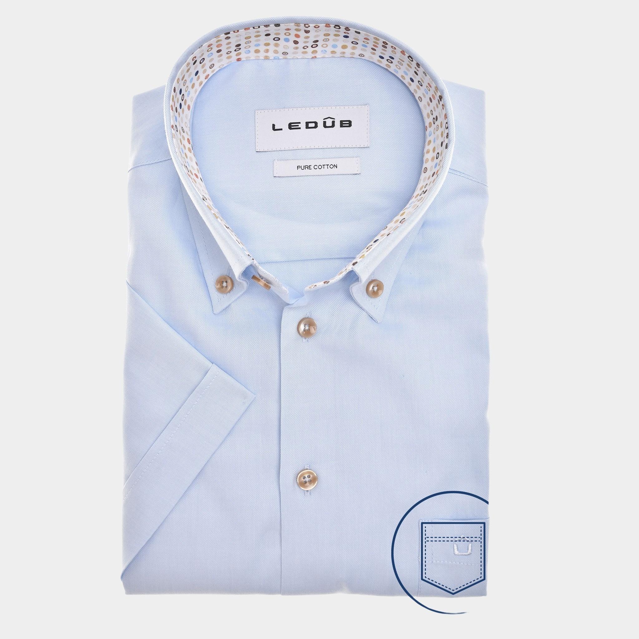 Ledub Business hemd korte mouw Blauw LE24213 MFN0 0142911/120-630-000