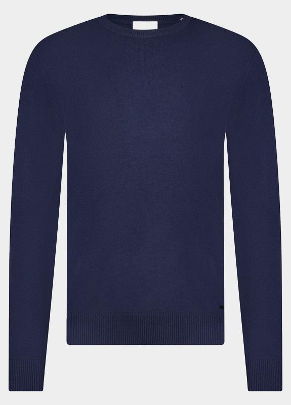 Born With Appetite Pullover Blauw Axl R-neck Pullover BWA25305AX71/290 navy