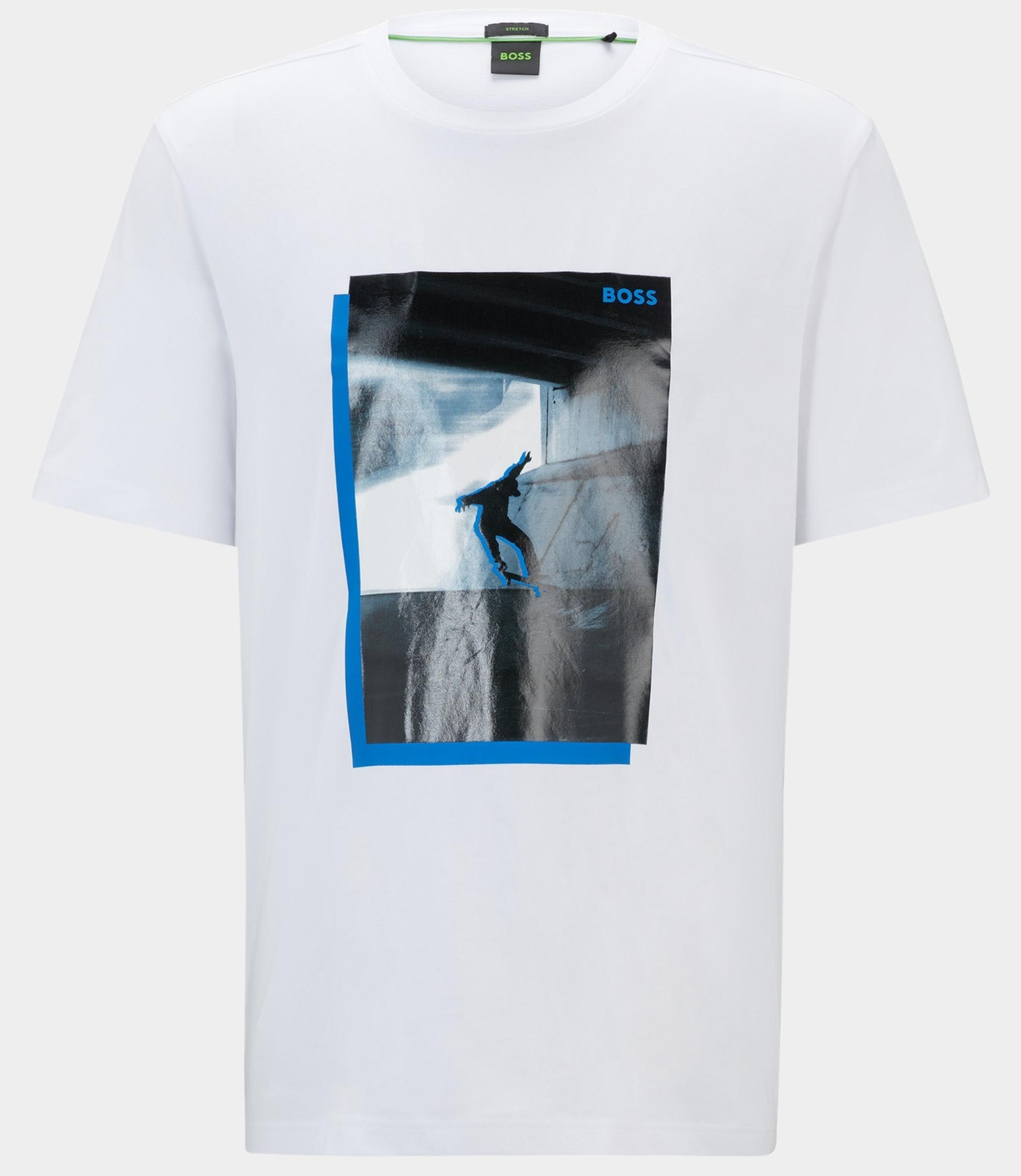 BOSS Green T-shirt korte mouw Wit Tee 8 10259046 01 50519348/100