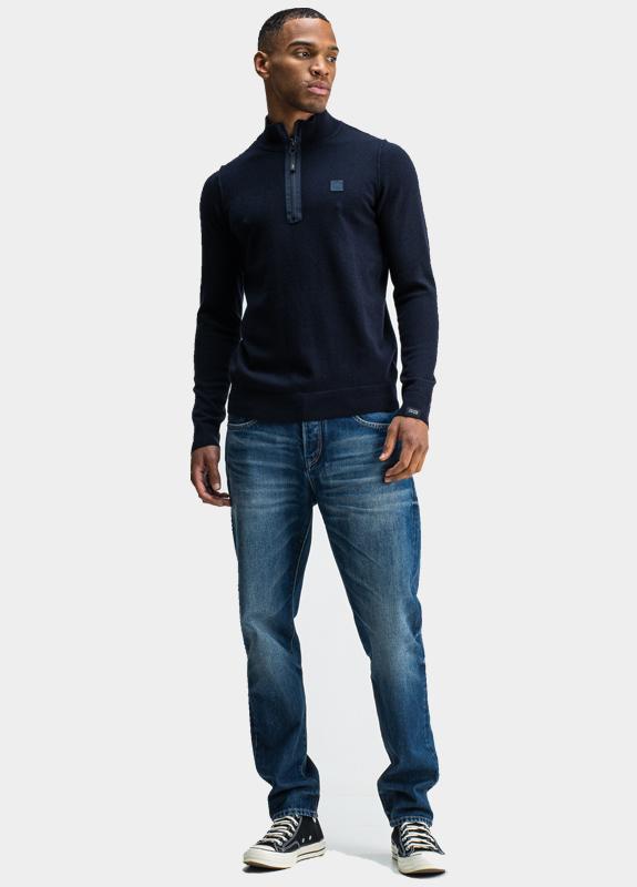 Butcher of Blue Half Zip Blauw Clifden Halfzip 1926002/890