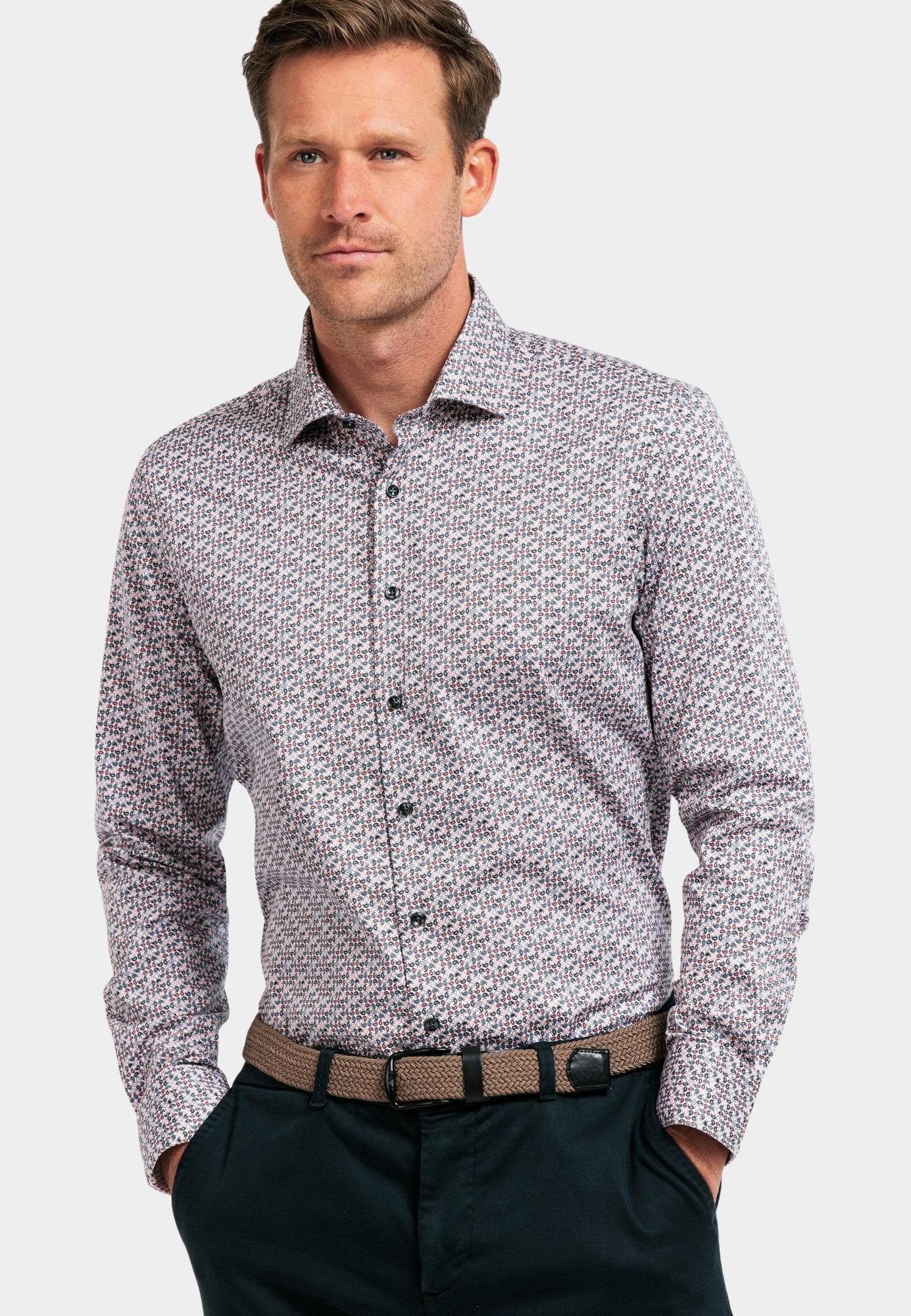 Giordano Casual hemd lange mouw Roze Maggiore, LS Semi Cutaway Min 427867/50