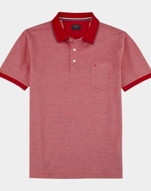 Olymp Polo korte mouw Rood Polo PiquÃ© Bicolor 540752/35