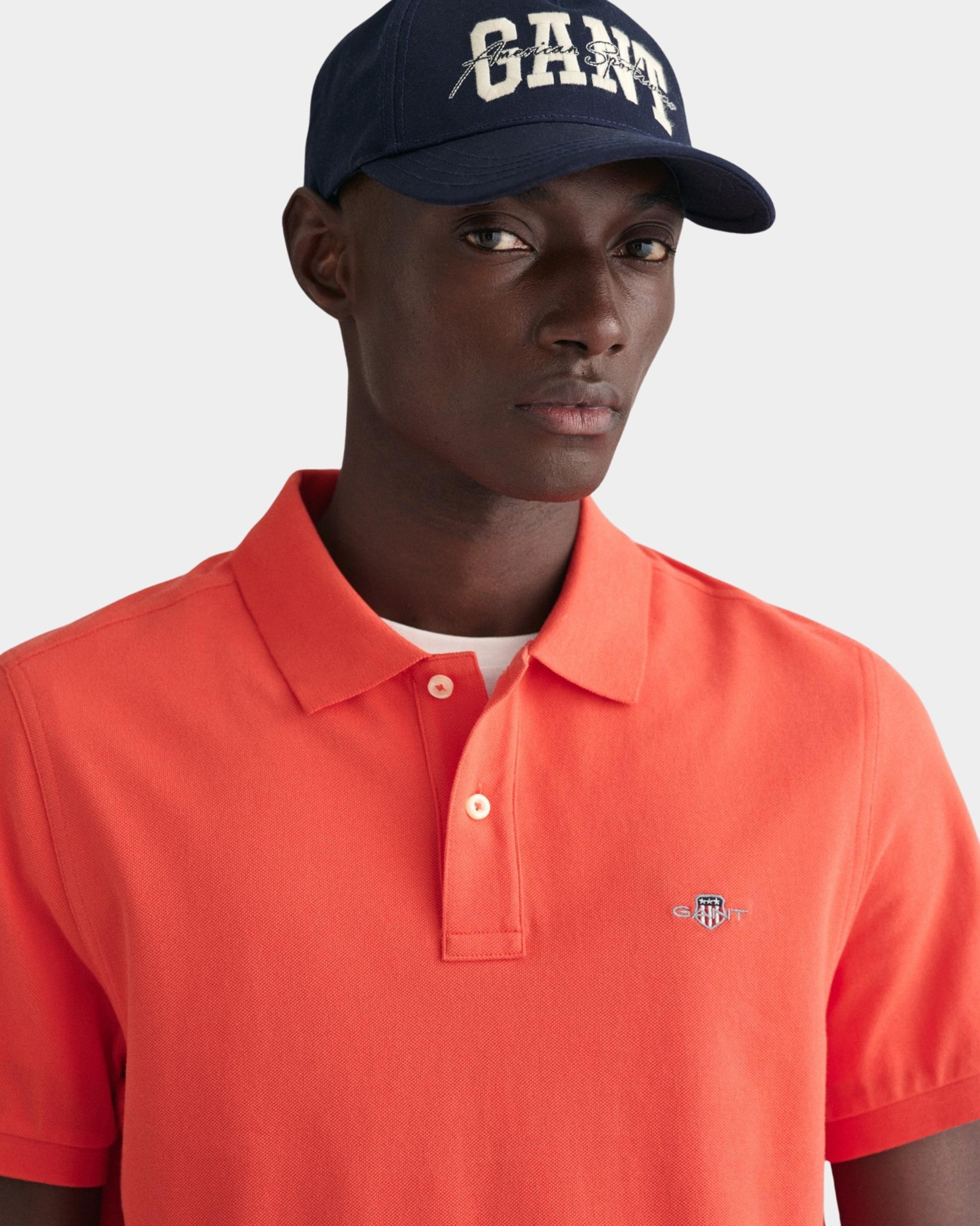 Gant Polo korte mouw Oranje Shield SS Pique Polo 2210/828