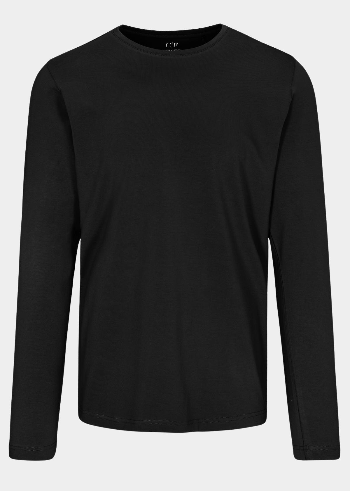 Commander T-shirt lange mouw Zwart Rdh.-Shirt, 1/1 Arm 213013401/901