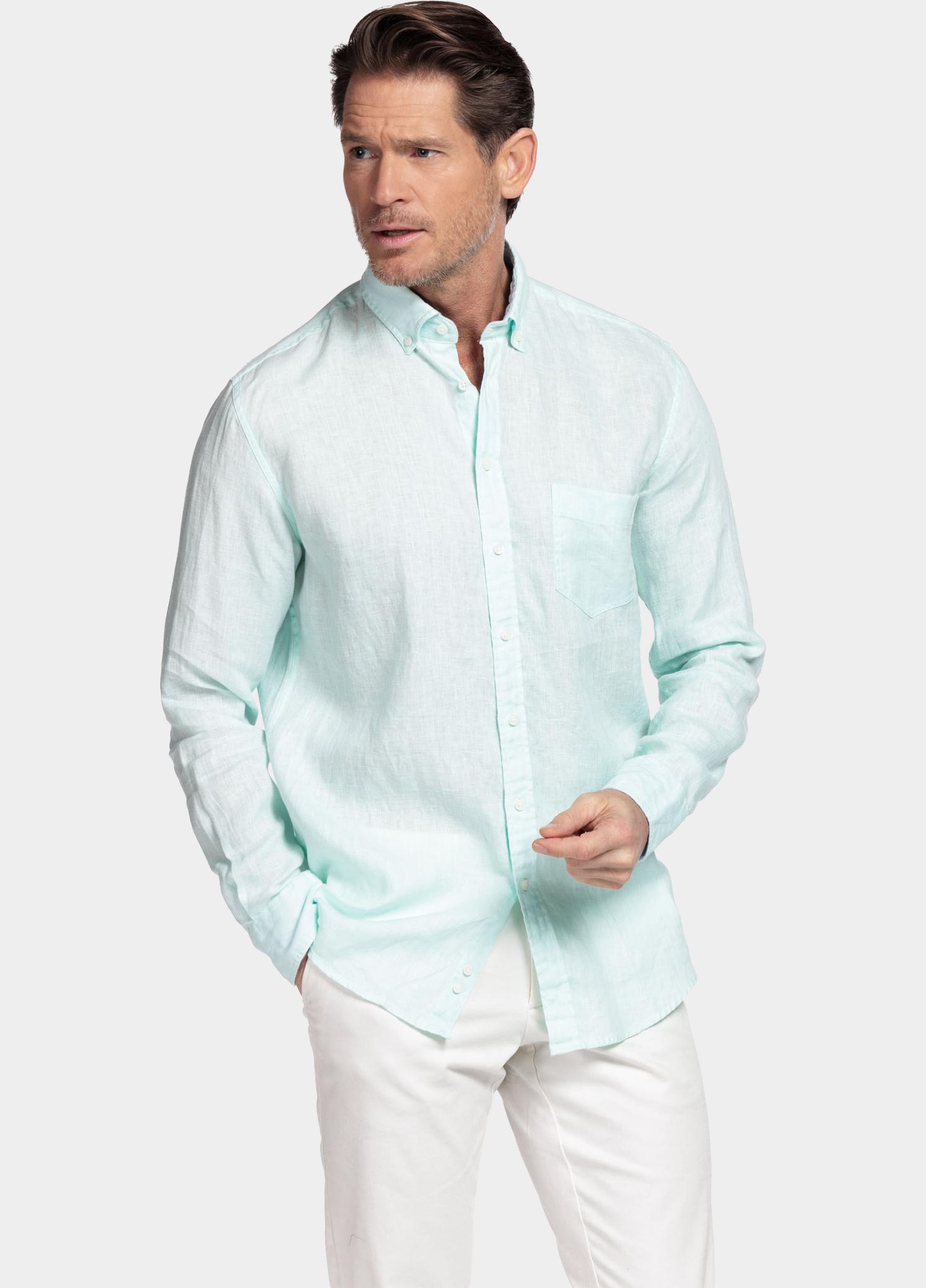 Giordano Overhemd heren Blauw Ivy Long Sleeve Button Down S 617009/65