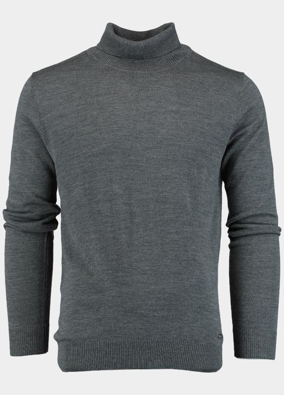 Bos Coltrui Grijs Niels Rollneck Pullover Merino 00005NI13/9502