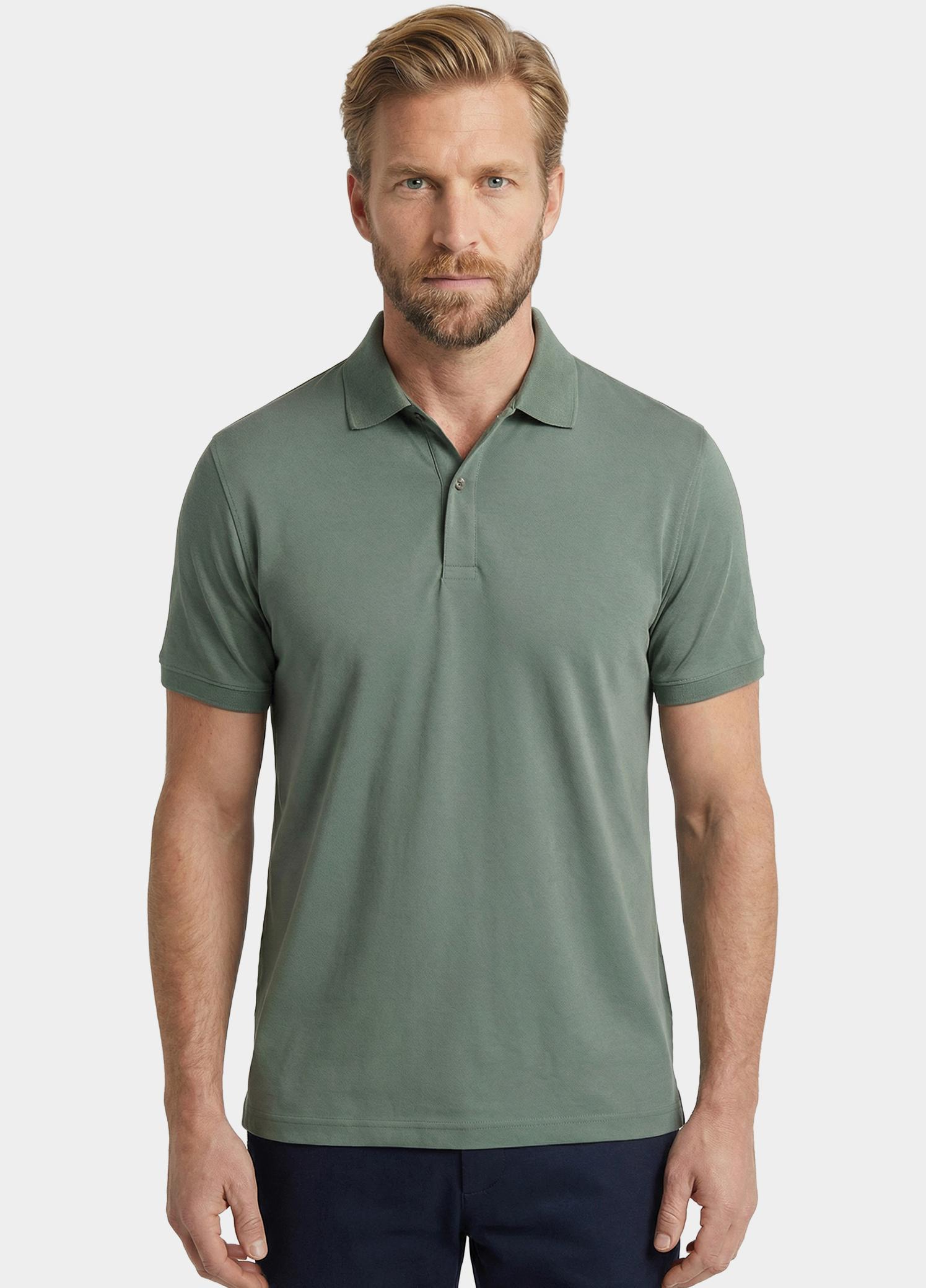 Giordano Polo heren Groen Lino Short Sleeve Polo Liquid 616578/70