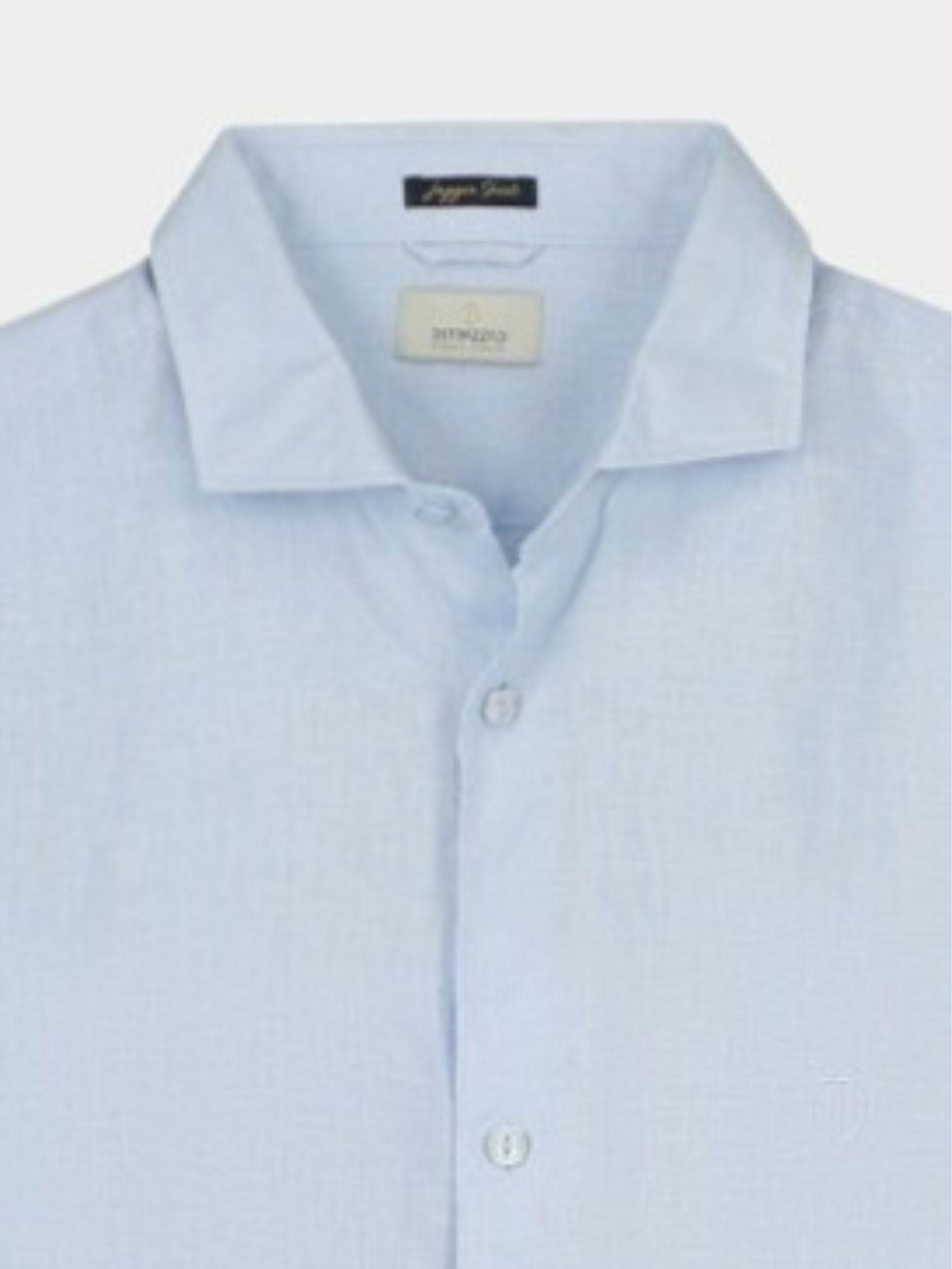 Dstrezzed Casual hemd lange mouw Blauw Jagger Shirt Linen 303710/646