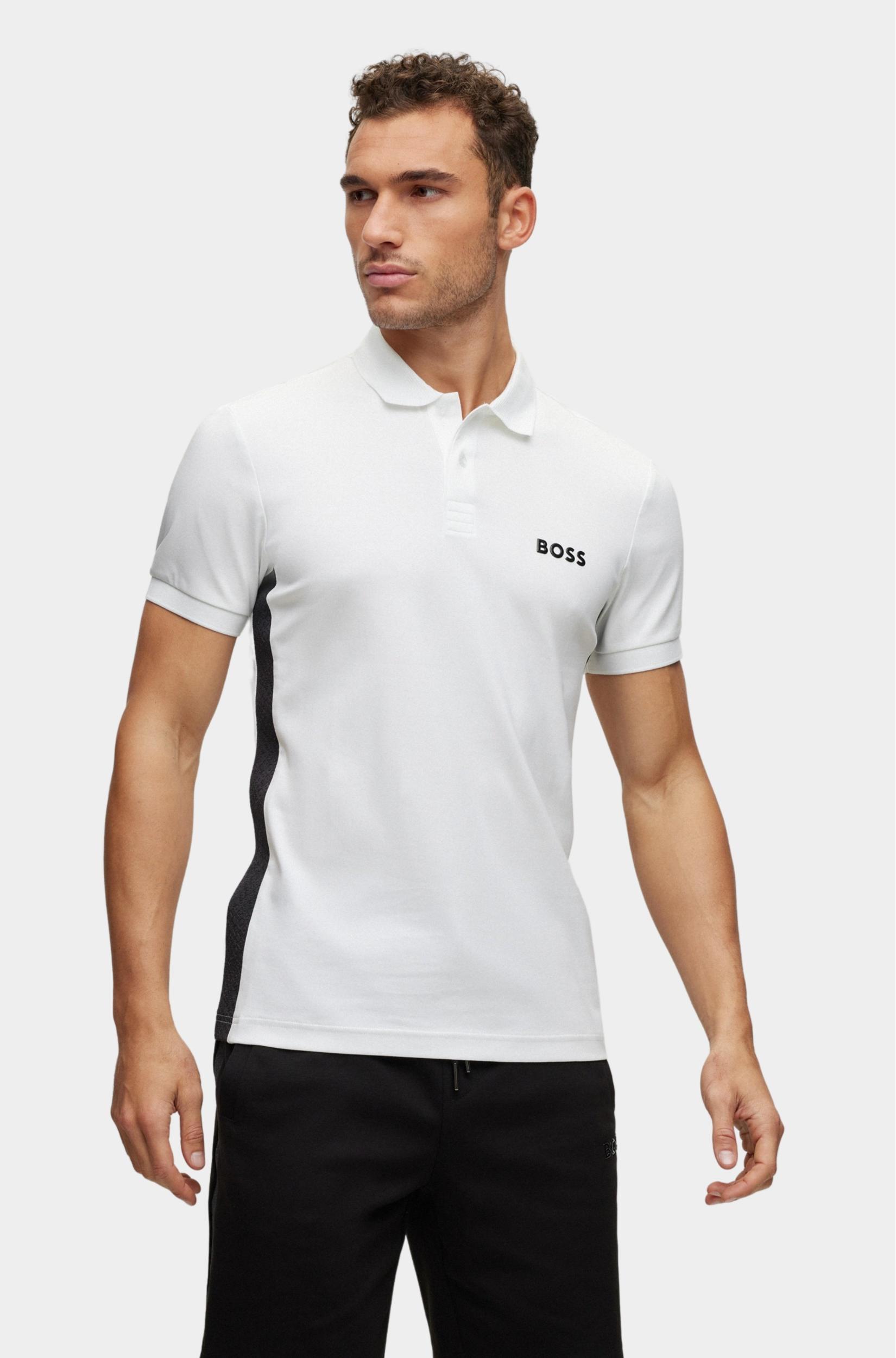 BOSS Green Polo korte mouw Wit Paule Mirror 10242405 01 50488295/100