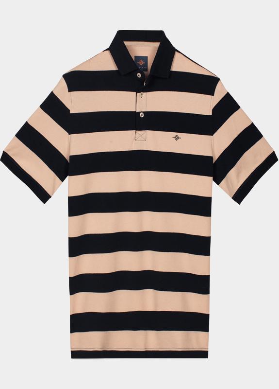 Baileys Polo heren Roze Poloshirt y/d stripe 615201/31