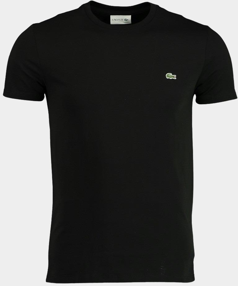 Lacoste T-shirt korte mouw Zwart t-shirt zwart ronde hals TH6709/031