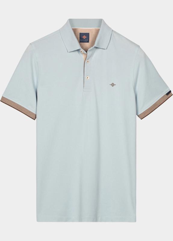 Baileys Polo heren Blauw Poloshirt 2-tone Solid 615216/65
