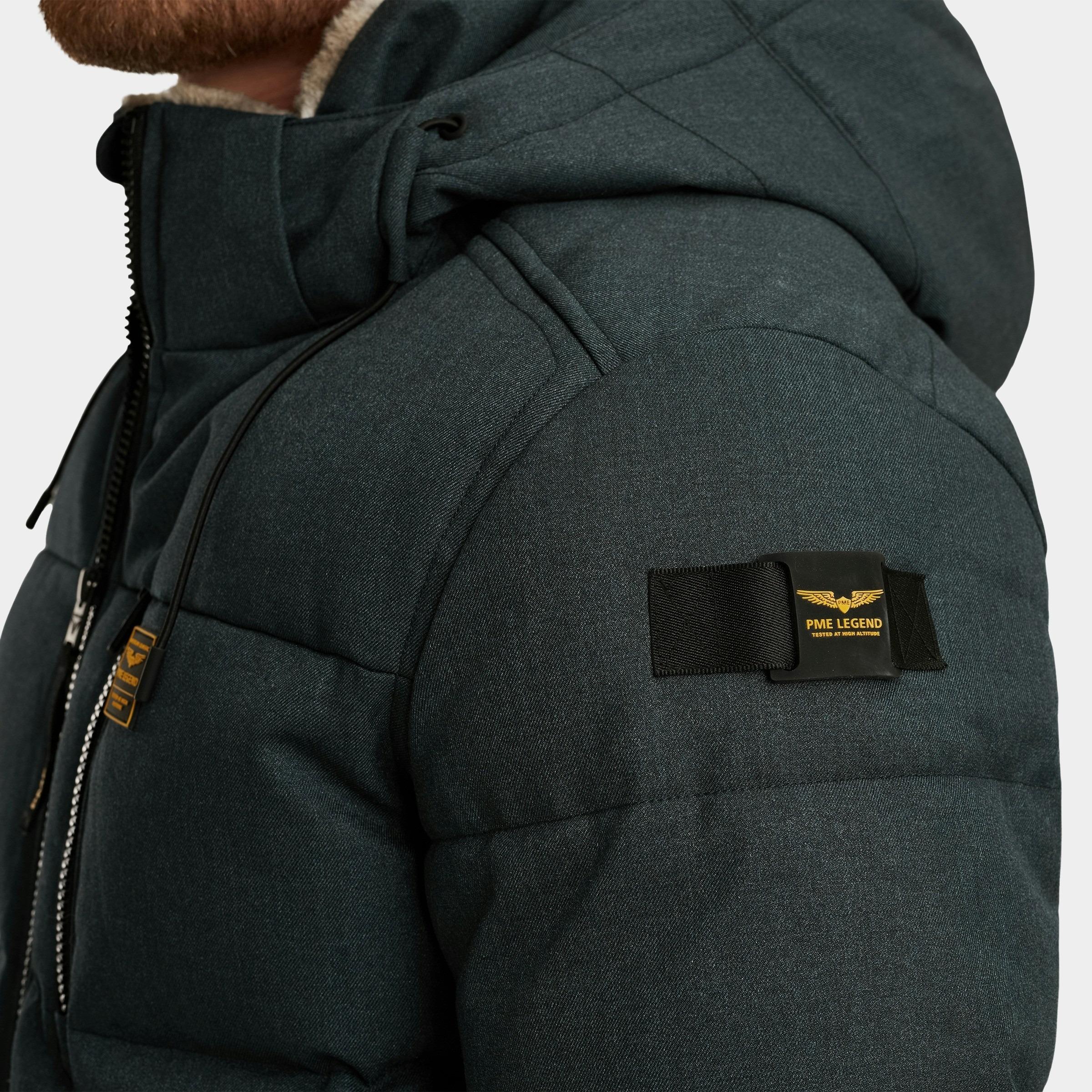 PME Legend Winterjack Blauw Semi long jacket YETCRAFT Mel PJA2508116/5125