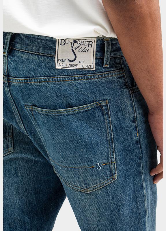 Butcher of Blue Jeans Blauw Berkley loose ozone Denim M2421045/812