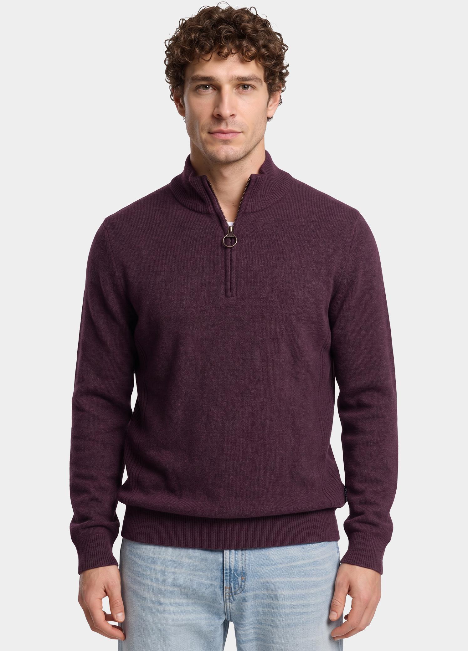 Barbour Half Zip Rood Holden MKN0837/SOS-RE77