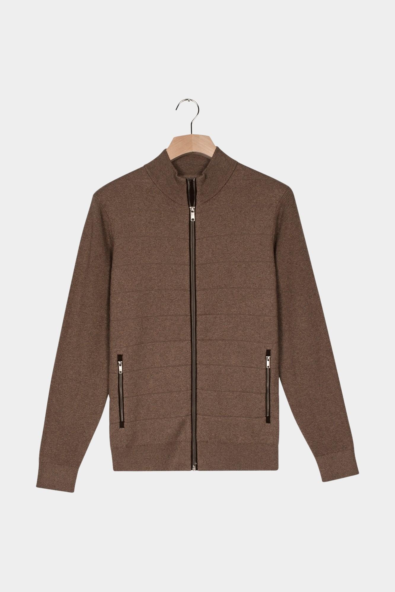 Baileys Vest Bruin Cardigan Zip 522097/875