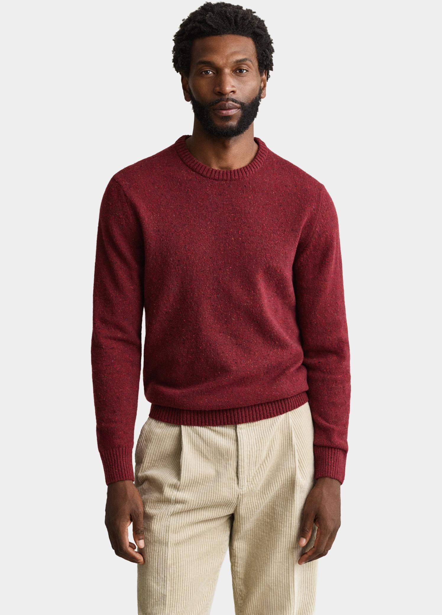 Gant Pullover heren Rood Trui met ronde hals van wolmi 8040262/604