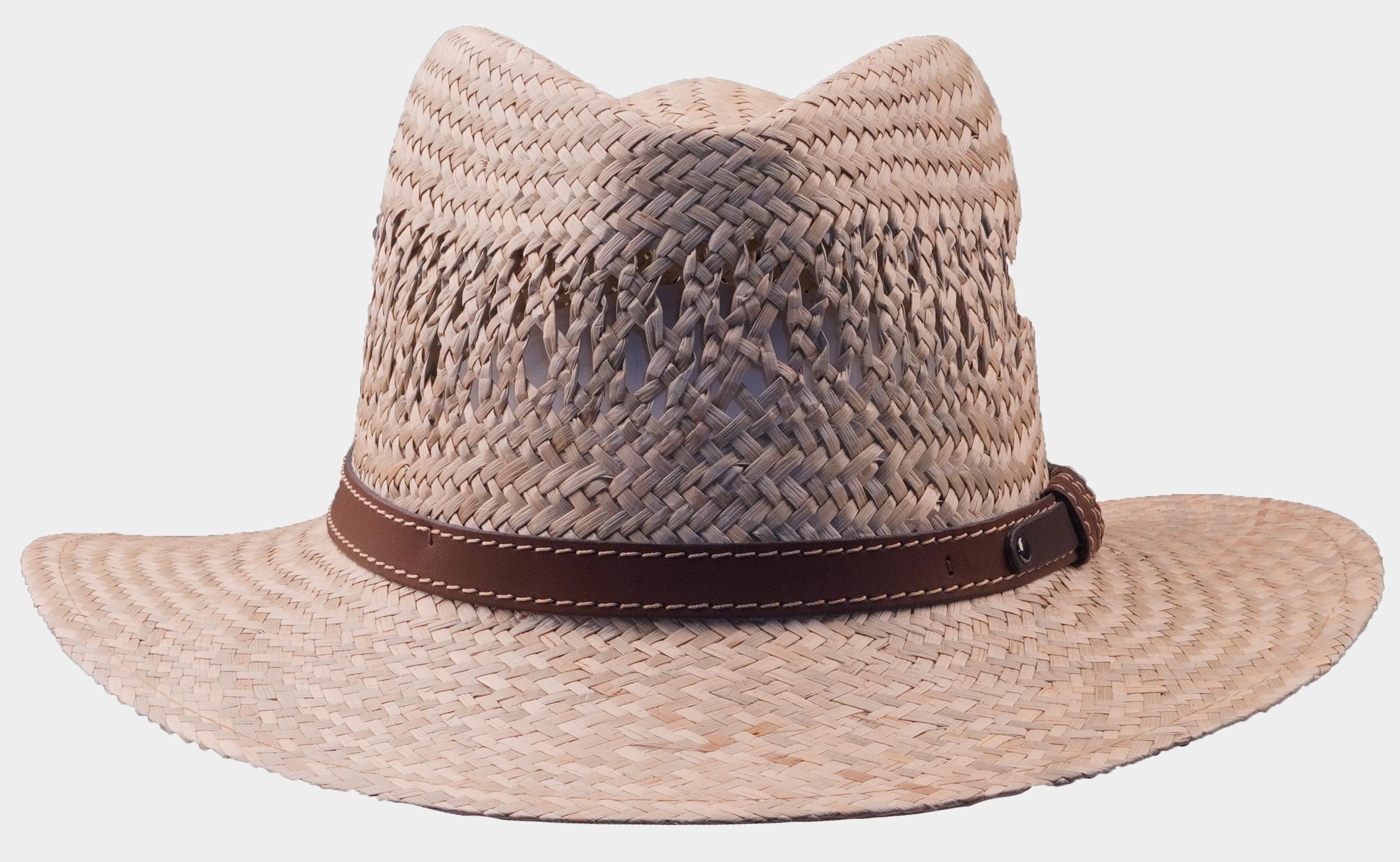 Commander Hoed Beige Strohhut mit Lederband 213012595/200