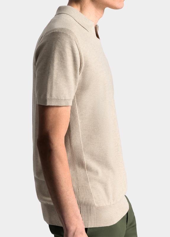 Dstrezzed Polo heren Beige Polo s/s Melange Slub 420026-NOS/262