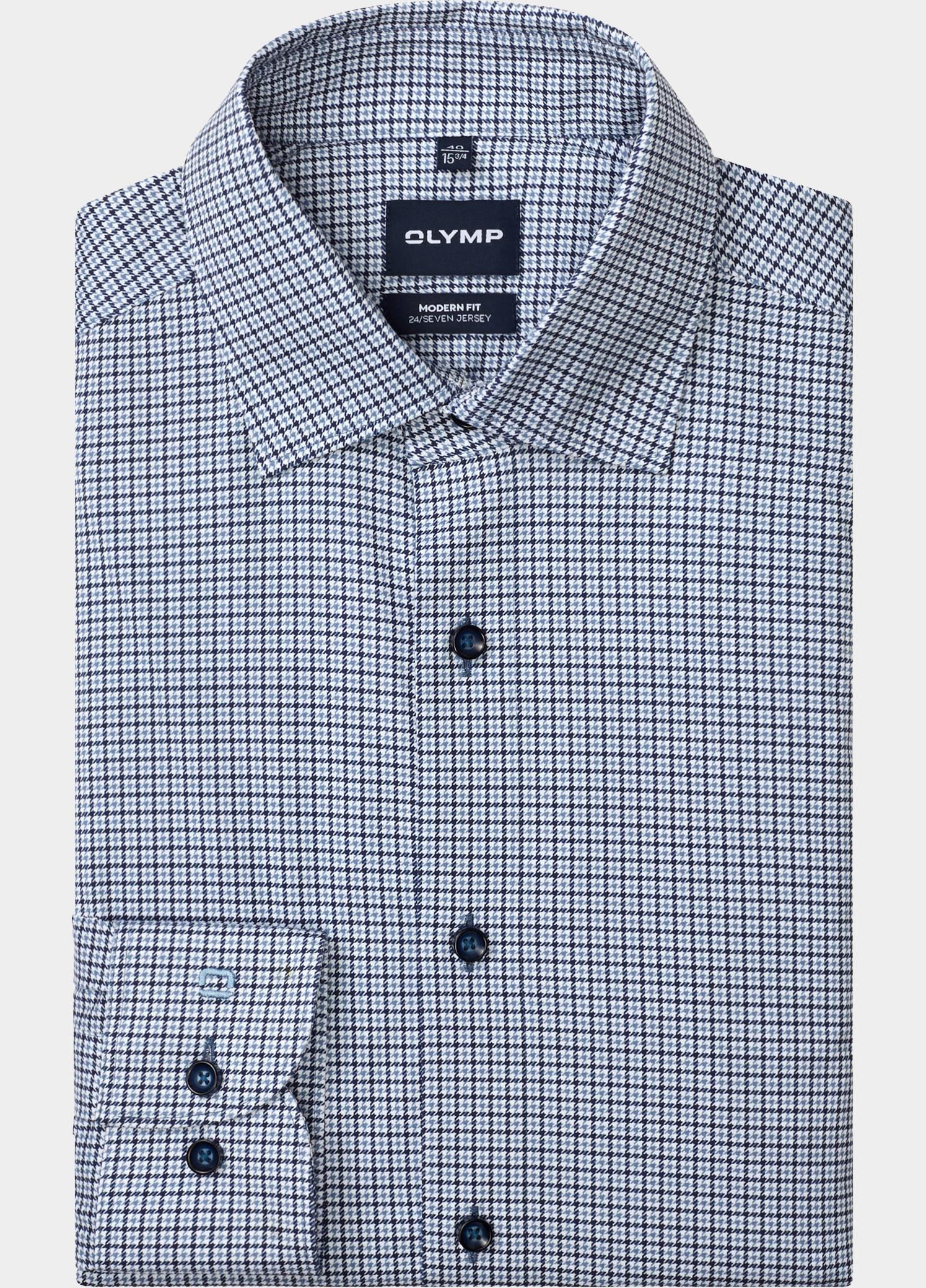 Olymp Zakelijk overhemd heren Blauw 24/7 Luxor mf D.2345 o.T. 121524/18