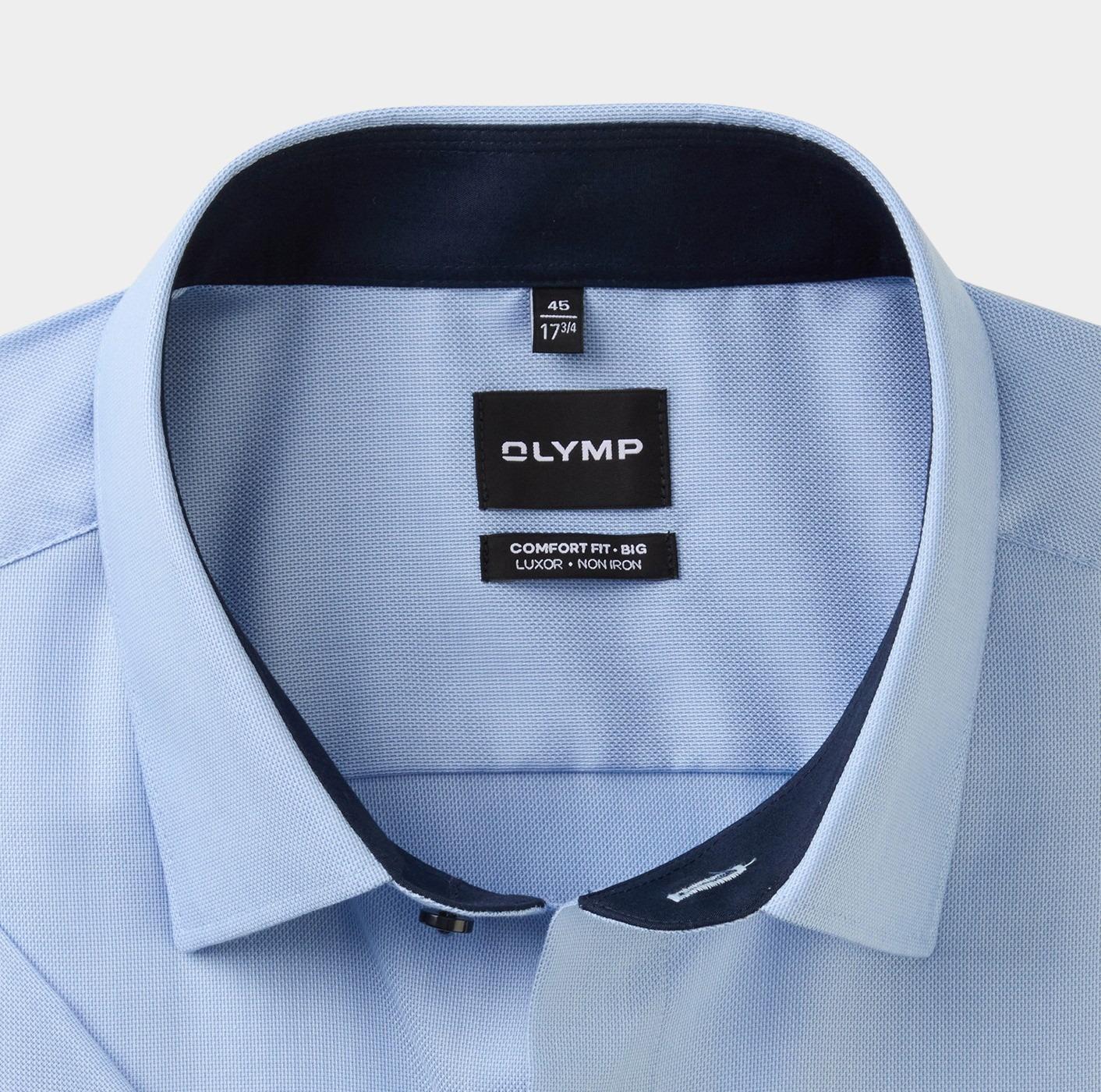 Olymp Business hemd korte mouw Blauw Big&Tall 141312/10