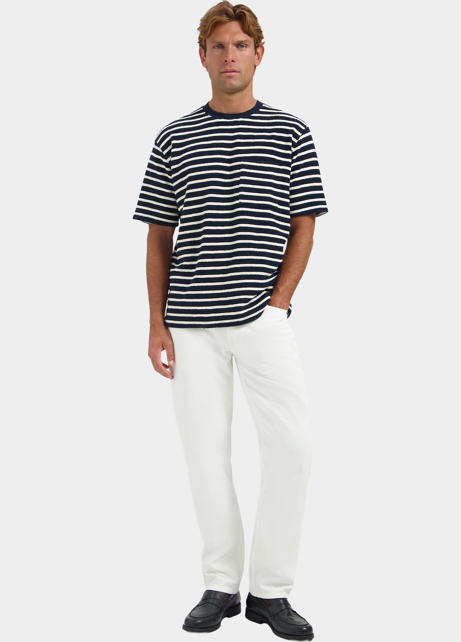 Dstrezzed T-shirt heren Blauw Louie Stripe 203552/649